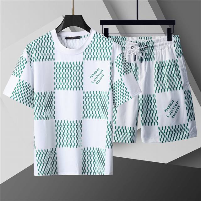 2025 Spring and Summer New T-shirt. Men's round neck classic logo lapel uses imp