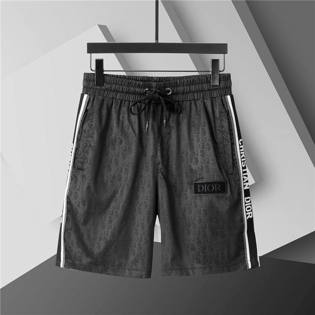 2025 Spring and Summer New. Men's round neck classic logo beach pants, made of i