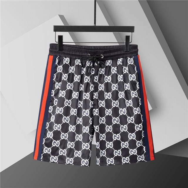 2025 Spring and Summer New. Men's round neck classic logo beach pants, made of i