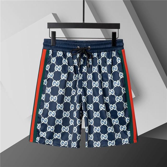 2025 Spring and Summer New. Men's round neck classic logo beach pants, made of i