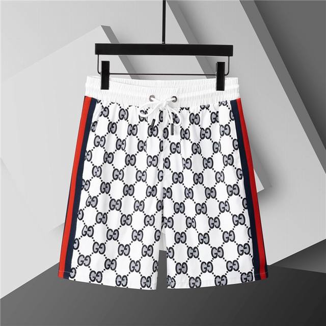 2025 Spring and Summer New. Men's round neck classic logo beach pants, made of i