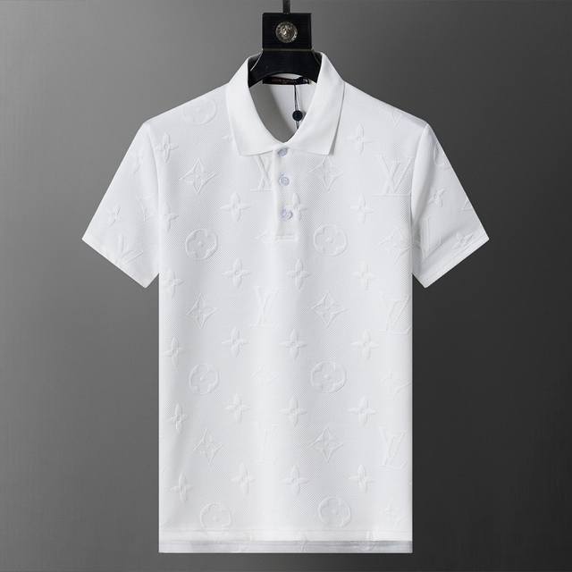 Spring and summer official website synchronized new lapel T-shirt Polo, jacquar
