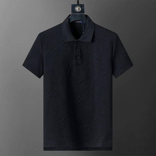Spring and summer official website synchronized new lapel T-shirt Polo, jacquar
