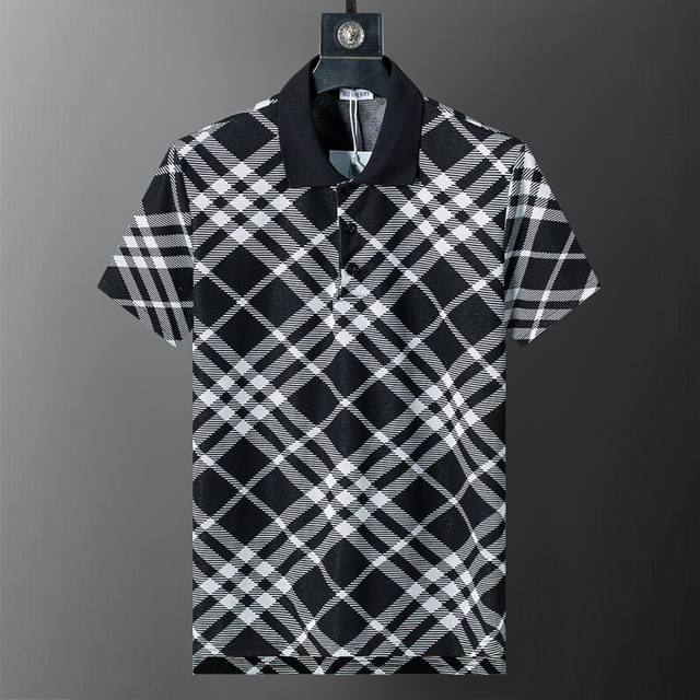 Spring and summer official website synchronized new lapel T-shirt Polo, plaid j