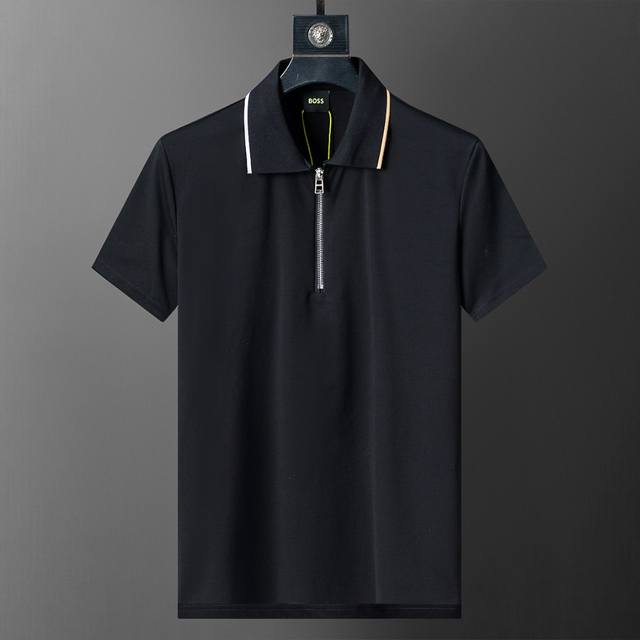 Spring and summer official website synchronized new lapel Polo T-shirt, double-
