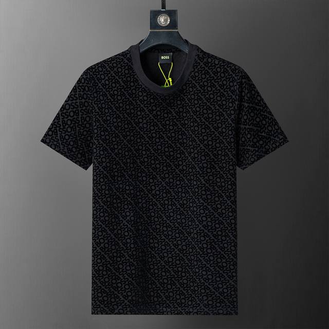 New T-shirt with flocking printing, exquisite workmanship, synchronized with th