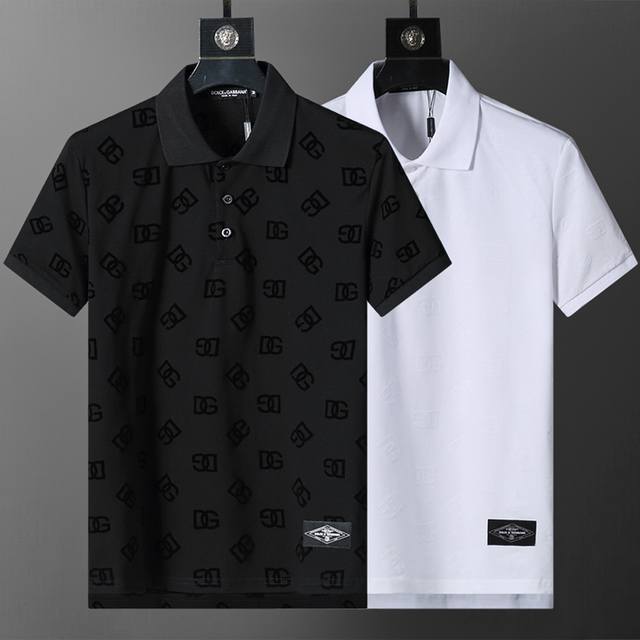 New high-quality lapel Polo shirt, metal logo button, exquisite workmanship, of