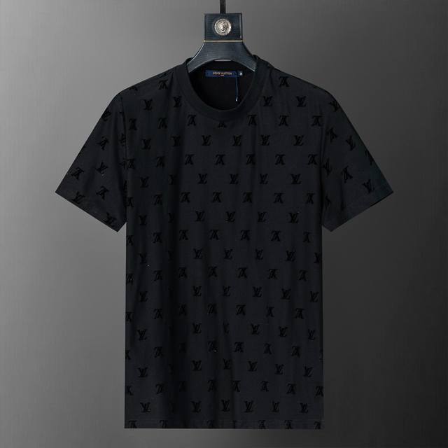 New T-shirt with flocking printing, exquisite workmanship, synchronized with th