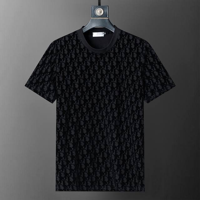 New T-shirt with flocking printing, exquisite workmanship, synchronized with th