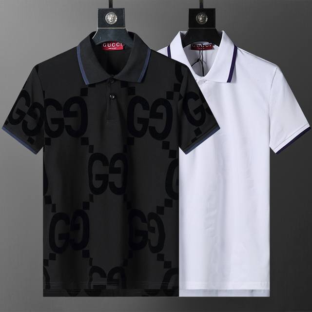 New high-quality lapel Polo shirt, metal logo button, exquisite workmanship, of