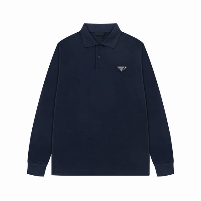 Brand: Prada Fabric: Pure cotton mercerized pique Weight: 230 Color: Black blue
