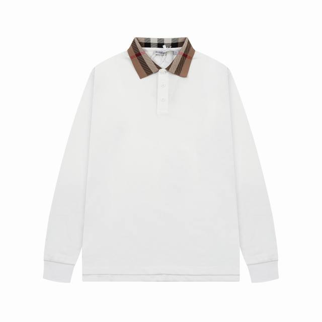 Bur New lapel long-sleeved Polo shirt with classic Tb embroidered Logo, customiz
