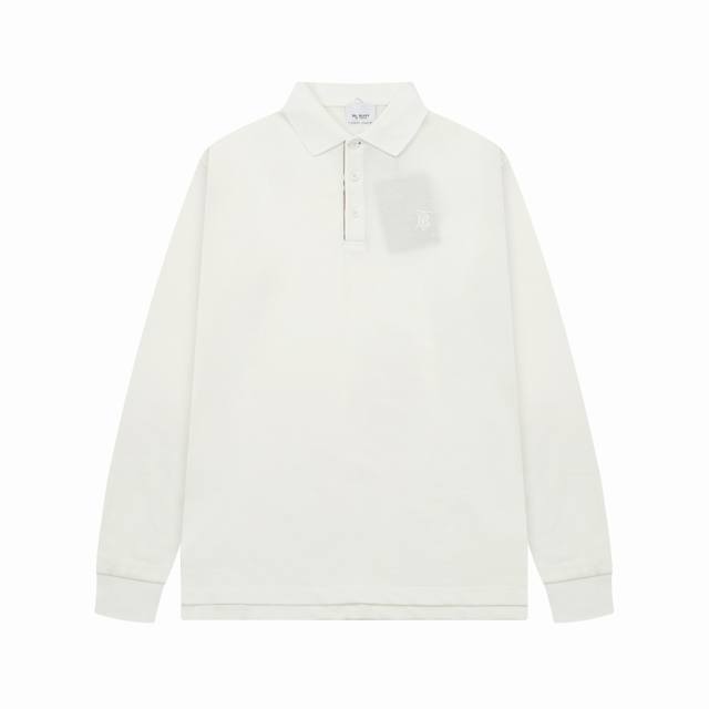 Bur New lapel long-sleeved Polo shirt with classic Tb embroidered Logo, customiz