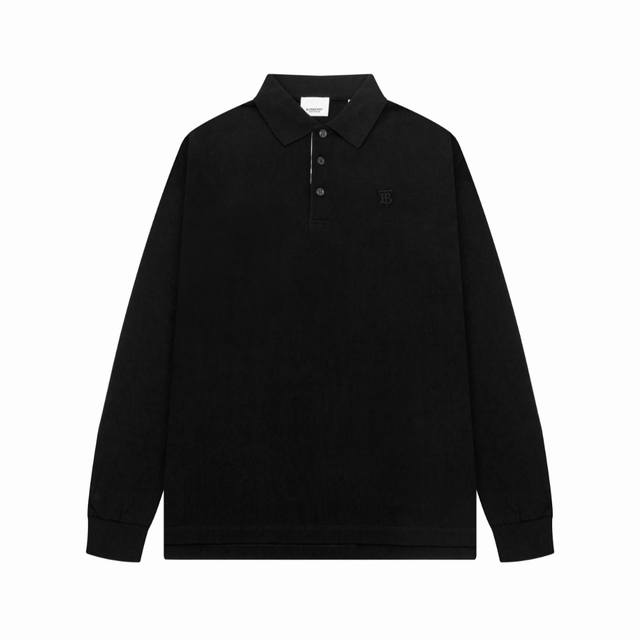 Bur New lapel long-sleeved Polo shirt with classic Tb embroidered Logo, customiz