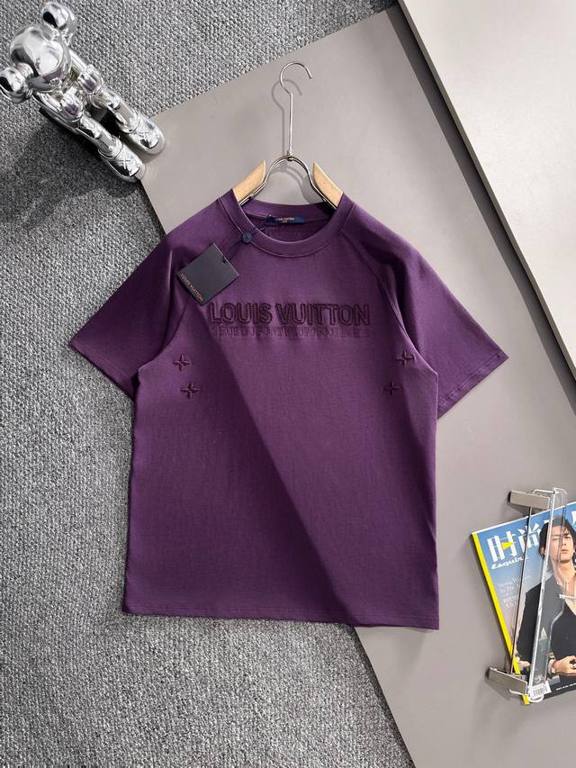 Lv 2025 new light luxury hollow grain embroidery logo custom leather badge unise