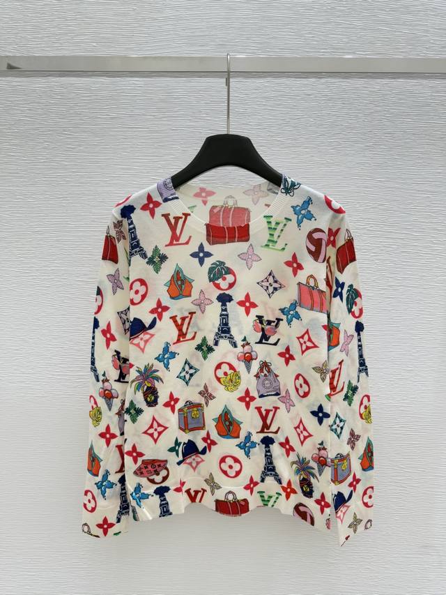L Early Autumn New Style Monogram Logo Knitted Round Neck Long Sleeve Color: Apr