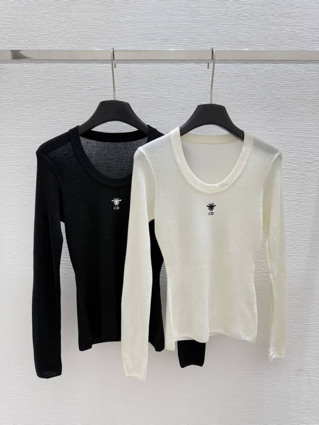 D's early autumn new style pure color simple knitted long sleeve round neck Colo