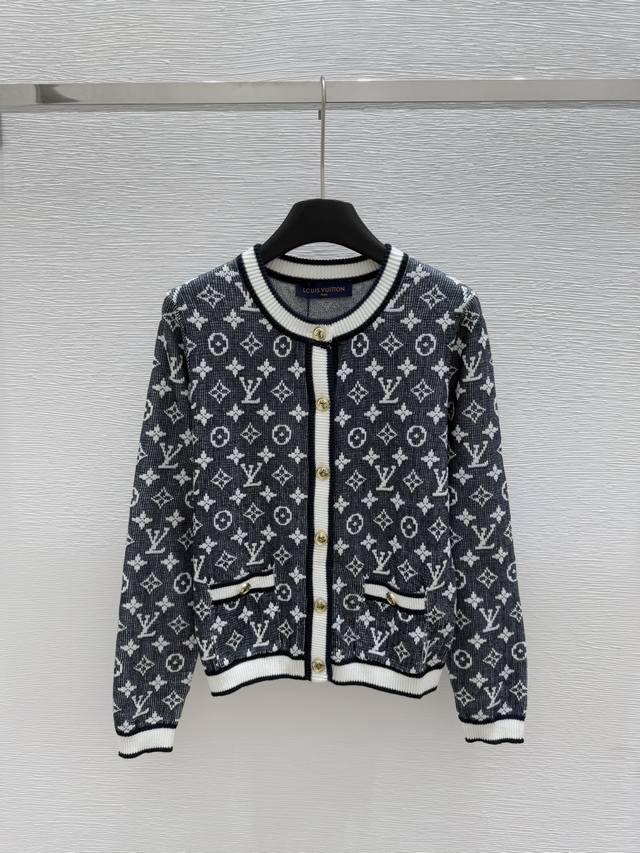 L Early Autumn New Classic Old Flower Knitted Long Sleeve Round Neck Cardigan Co
