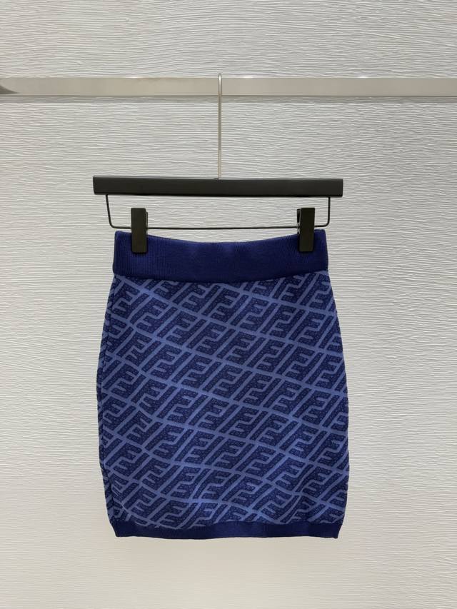 F Home Summer New Classic Letter Knit Skirt Color: Blue Size: 36.38.40 DDD