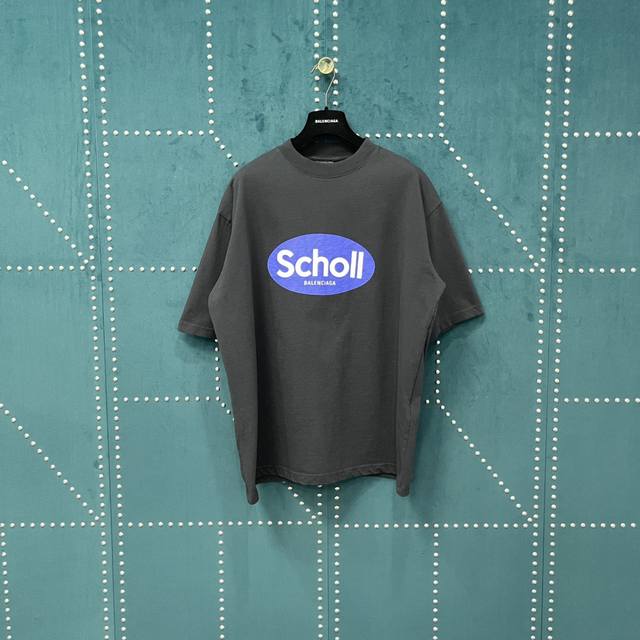 Balenciaga Blcg 25Ss School printed short-sleeved T-shirt, a must-have for every