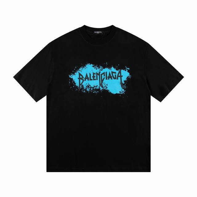 a top-of-the-line direct-printing short-sleeved T-shirt from the Balenciaga 24Ss