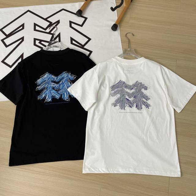Korean purchasing-level Kolon Sport two-color pure cotton ink artist collaborati