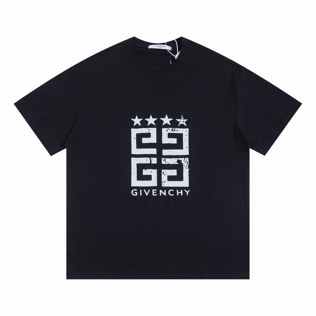 A604 Givenchy 2025 Spring and Summer new letter logo printed short sleeves custo