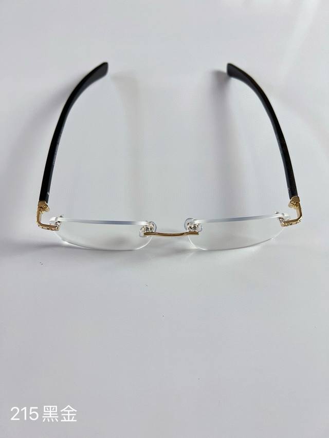 Chromeheart rimless sandalwood-framed glasses, model 215, are perfect for all fa