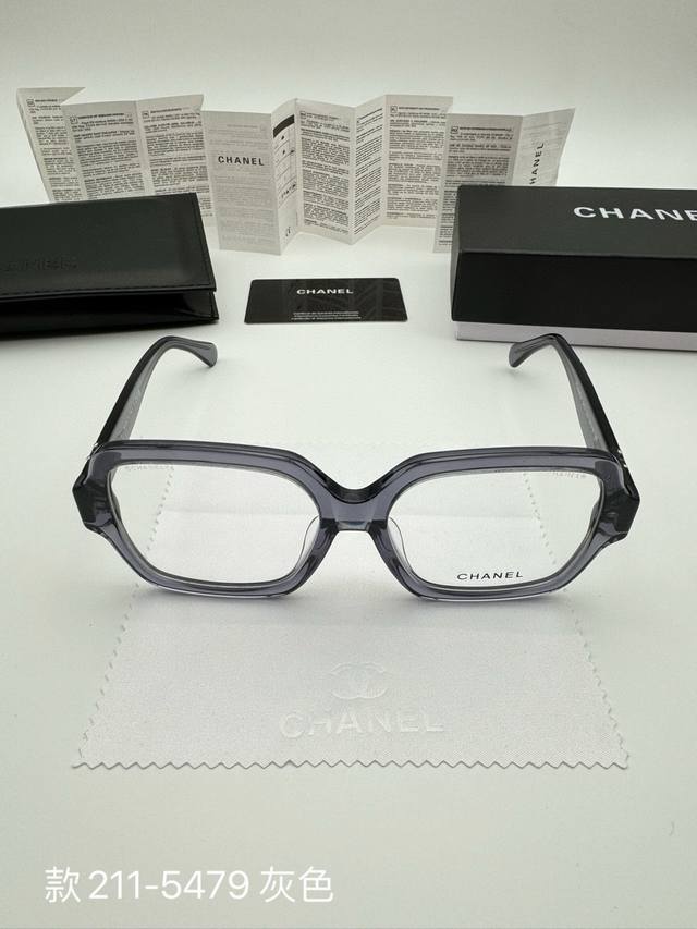 Chanel glasses frame, no-makeup frame with full package, item number: 211-5479.