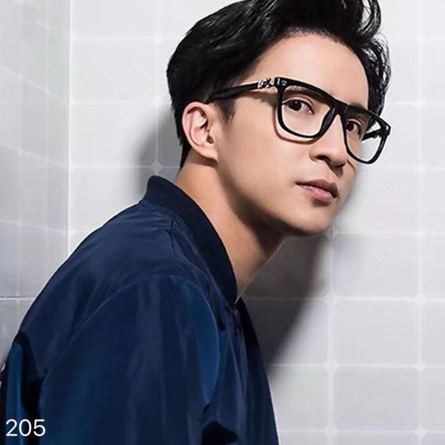 Chromeheart Square Frame Plain Glasses, Model 205, Couple's Style, Large Black F
