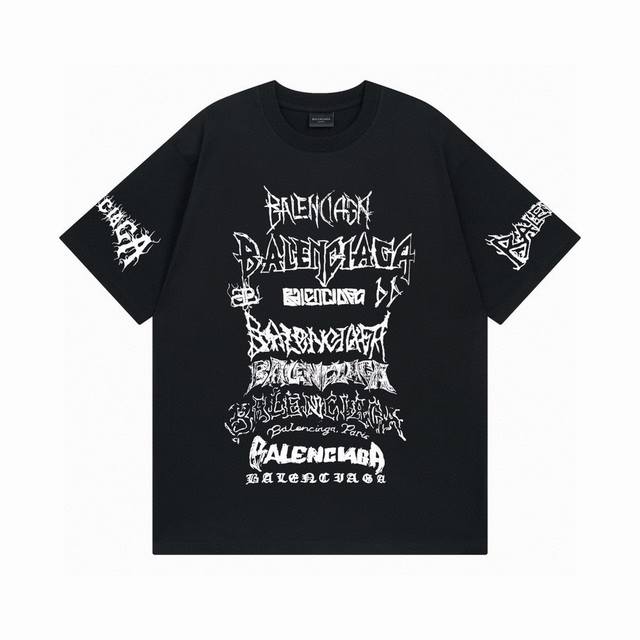 Balenciaga 2025 Limited Edition Dragon Year Print Short-Sleeve T-shirt. This is
