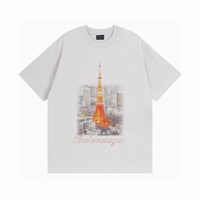 Balenciaga 2025 Ss Japan Tokyo Tower Limited Edition. Direct-printed front and b