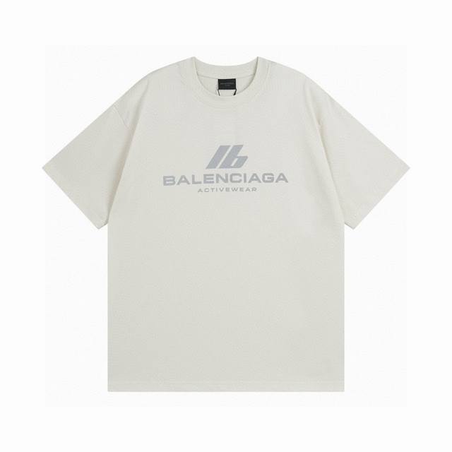 Balenciaga 2025 3M reflective lettering short-sleeved T-shirt, market-leading qu