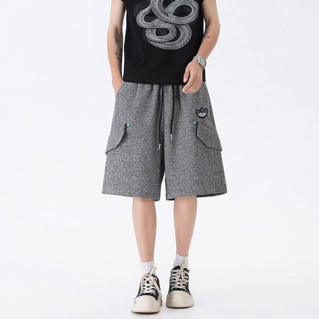 Adidas Trefoil summer new solid color versatile breathable work shorts, shorts,