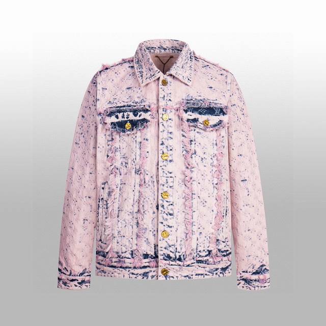 Lv high version show high version denim wide-leg pants with heavy craftsmanship