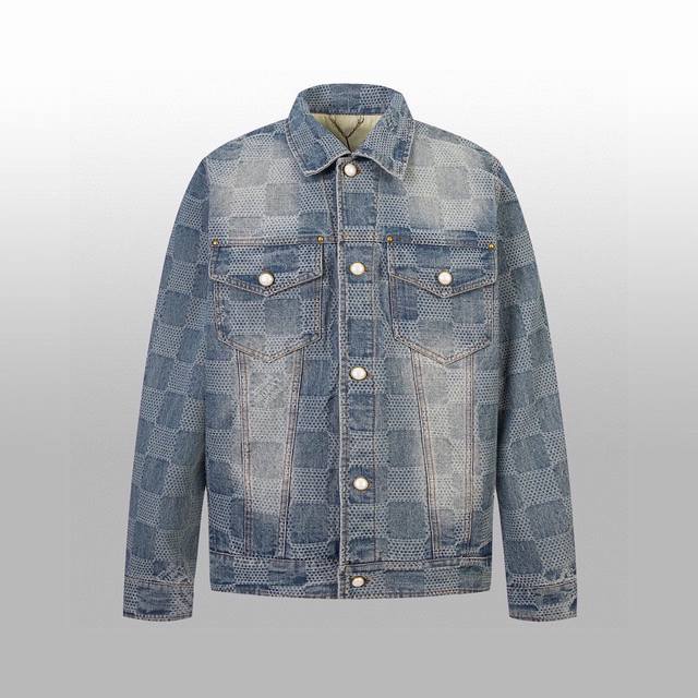 Xu Minghao's same style 1V high version show high version denim suit bamboo cott