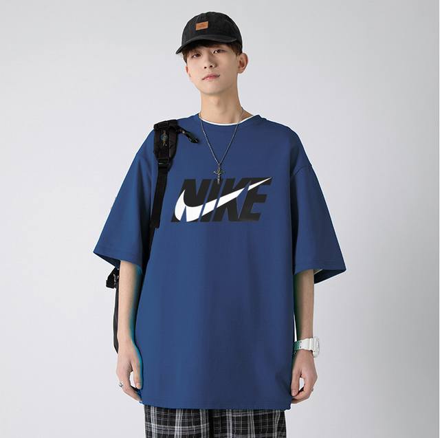 Nike summer counter simultaneous release of contrasting logo print pure cotton r
