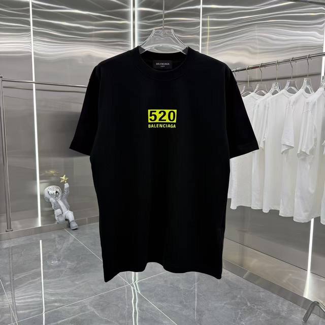 Bal Balenciaga 2025 summer new round neck T-shirt personalized lettering mold pr