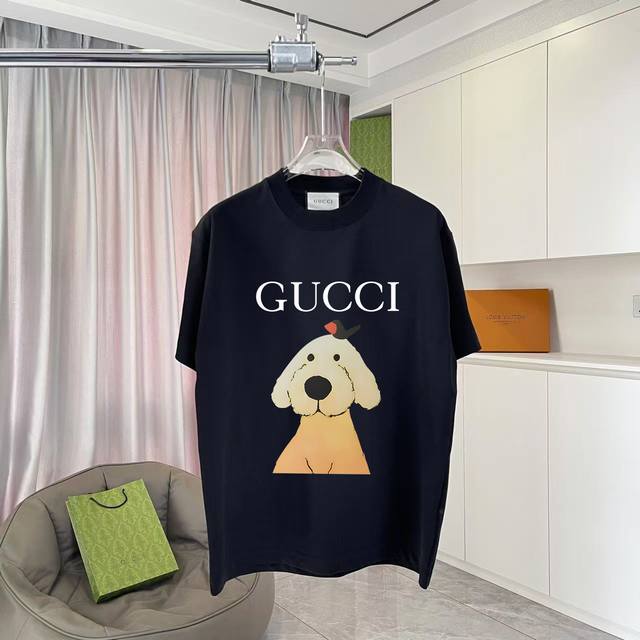 Gucc*Gucci 2025 summer new personalized letter logo printing custom fabric 300G