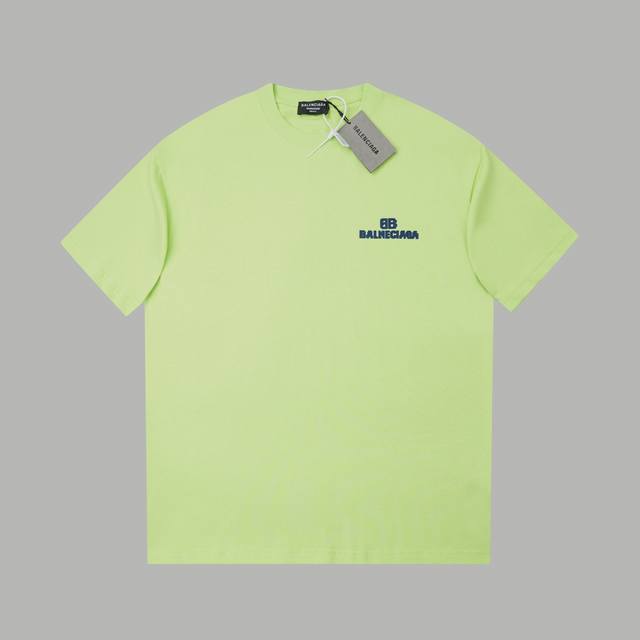 Balenci*Ga 25Ss Early Spring new short-sleeved shirt with lettering and foaming