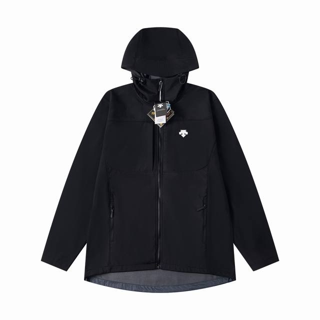 K483 Descente Hooded Softshell Jacket. Windproof, waterproof, and warm for outdo