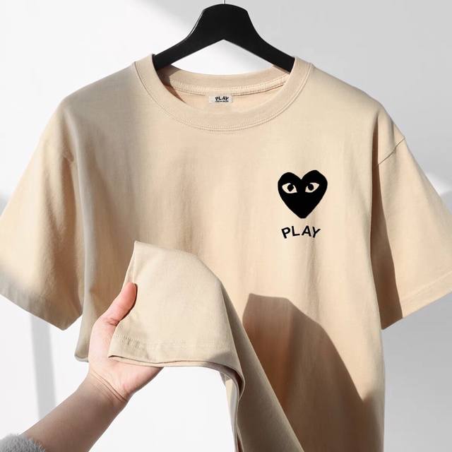 High weight! High quality! Kawakubo Rei Play classic heart short-sleeved T-shirt