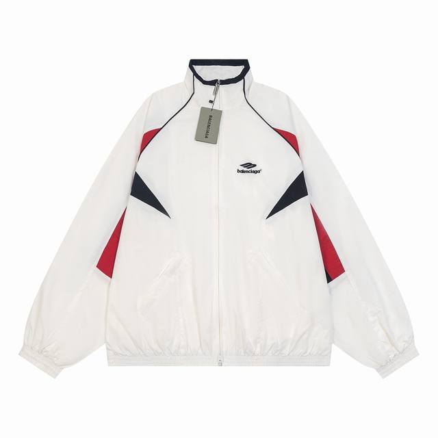 K 240Balenciaga 23Fw 70 catwalk style 3B white and red Paris splicing sports sc