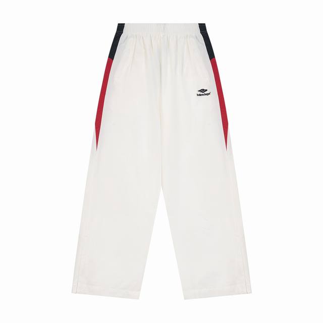 K369 Balenciaga 24Fw catwalk style 3B embroidered white and red hooded suit, Par
