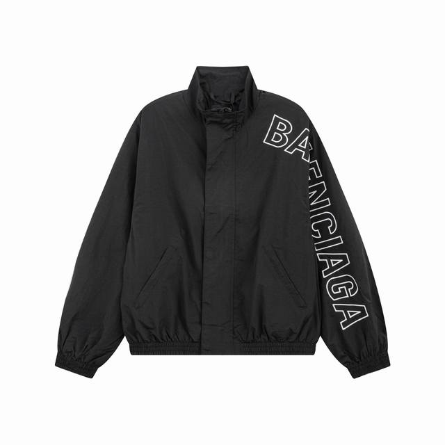 K324 Balenciaga 24Ss catwalk style, hollow embroidery, Parisian sports style jac