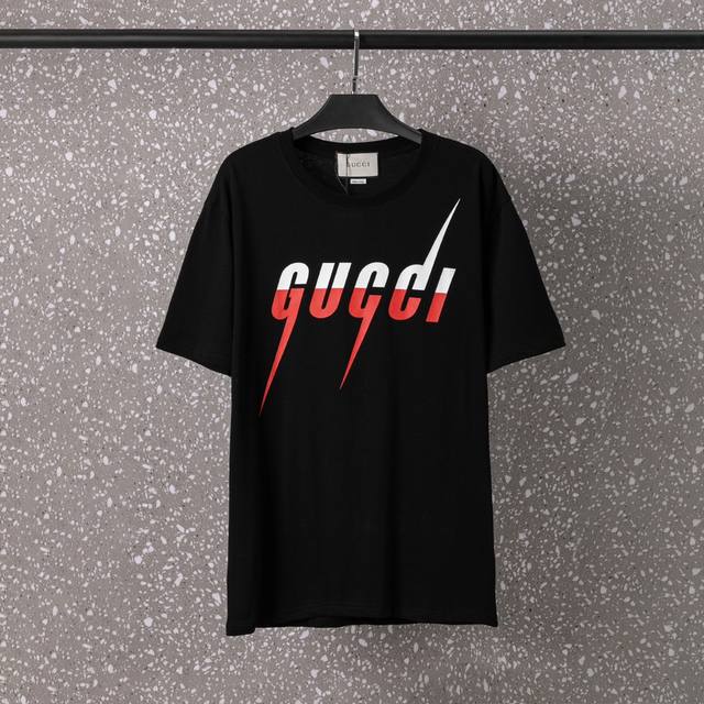 607Gucci Unisex 32S Double Yarn Cool Cotton 270g High Quality Digital Direct Inj