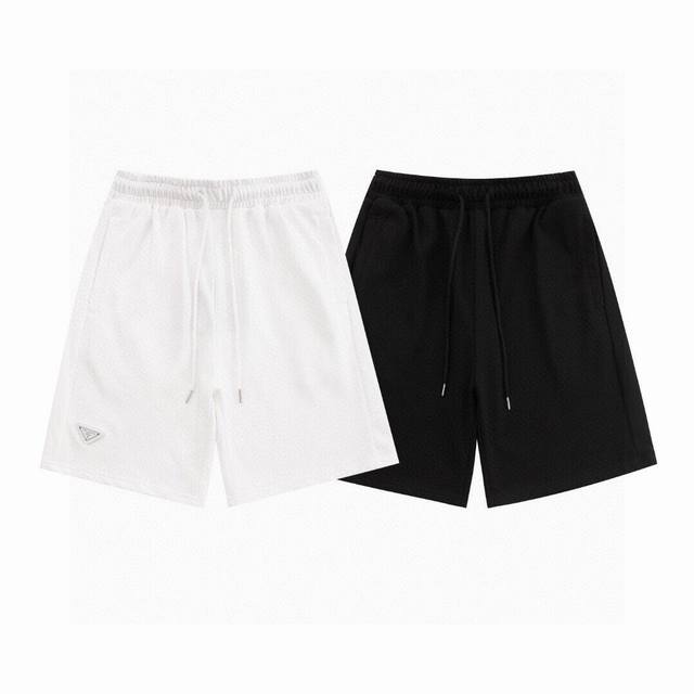 Prada 2025Ss removable Velcro triangle label for casual couples' loose cotton te