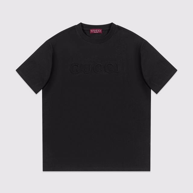 2002G Home - Gucci Cotton Embossed Double G Logo Short Sleeve T-shirt 270g Weigh