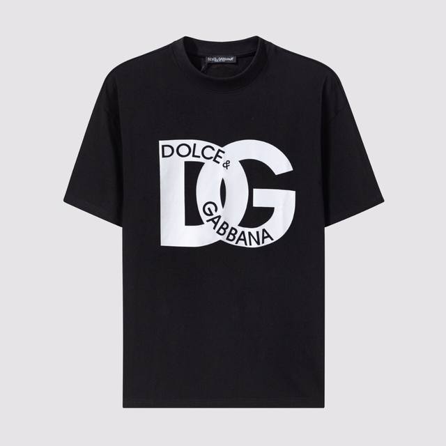 D13Dg Home-Dolce & Gabbana Cotton Large Letter Logo Printed Short Sleeve T-shirt