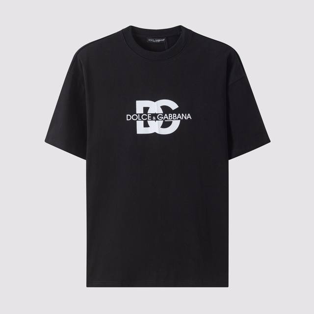 D11Dg Home-Dolce & Gabbana Cotton Printed Logo Short Sleeve T-Shirt 270g Weight-